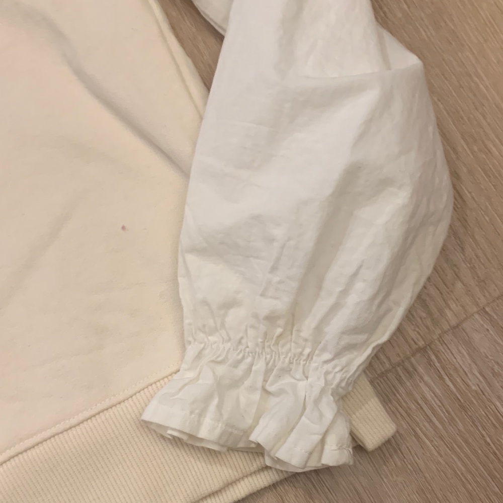 Zara Off-White Ribbed Top - Picture 4 of 6